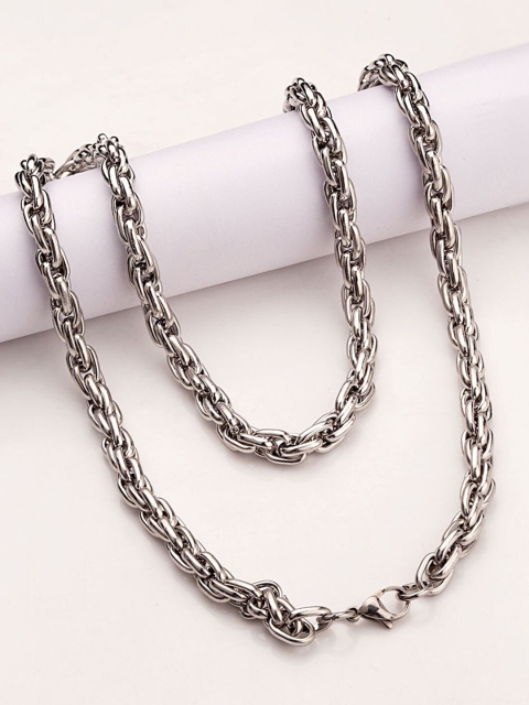 

Dare by Voylla Men Silver-Toned & Gold-Toned Silver-Plated Chain