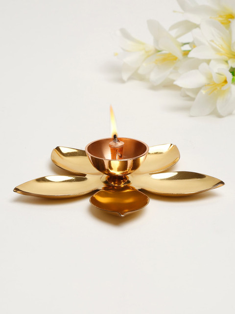 

EK BY EKTA KAPOOR Gold-Toned Brass Spirituality and Wellness Diya