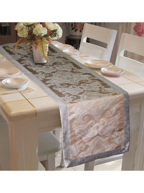 

Lushomes Silver & Beige Table Runners