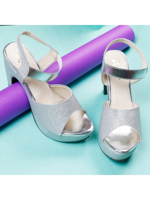 

R DEZINO Grey Block Peep Toes