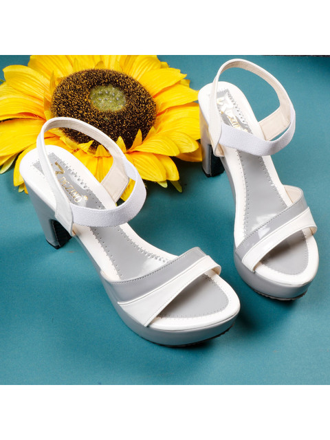 

R DEZINO Grey & Grey Colourblocked Block Sandals