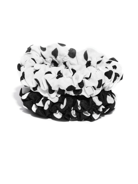 

ToniQ Set of 2 Black & White Polka Dot Print Hairbands