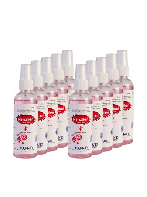 

Nanzilon Set of 10 Sanitizer,cleanser 100 ML, Pink
