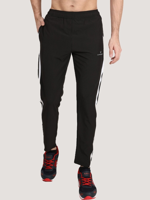 

Dpassion Men Black & White Colourblocked Solid Track Pants