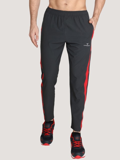 

Dpassion Men Grey And Red Colourblocked Track Pants