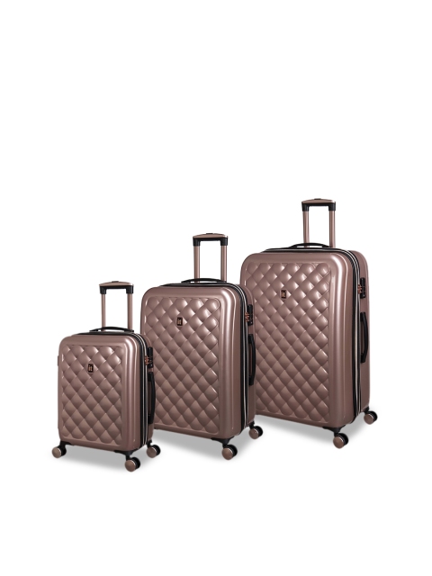 

IT luggage Bronze Pack of 2 Fashionista Textured Hard-Sided Trolley Bag