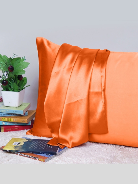 

OUSSUM Set of 2 Orange Solid Pillow Covers