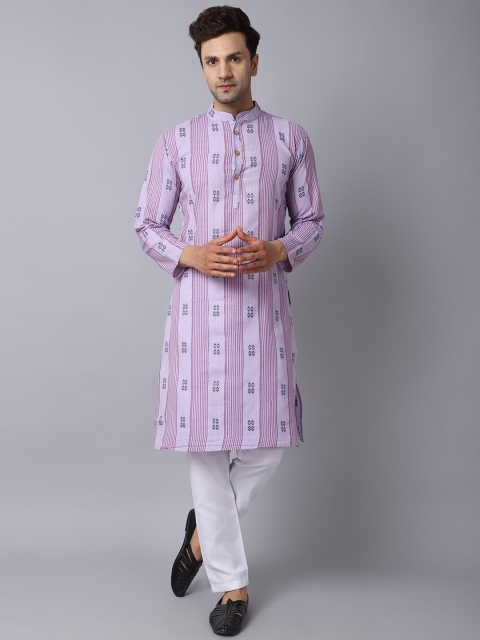 

ORUS Men Blue Empire Pure Cotton Kurti with Pyjamas