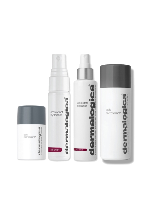 

Dermalogica Set of 2 Daily Brightening Microfoliant 87g & 2 Antioxidant Hydramist 180ml, White