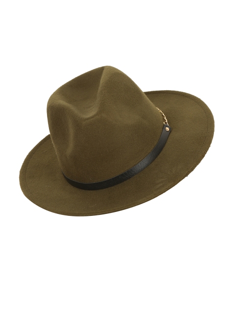 

FabSeasons Green Solid Vintage Panama Hat