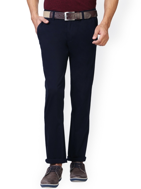 

Peter England Men Navy Blue Super Slim Fit Solid Chinos