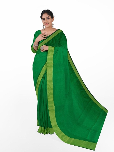 

Florence Green Silk Cotton Sungudi Saree