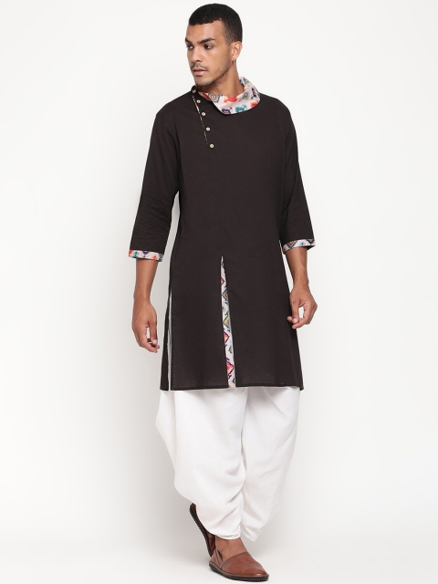 

Zotw Men Black Thread Work Kurta