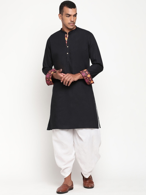 

Zotw Men Black Cotton Kurta