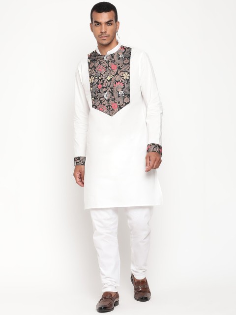 

Zotw Men White Cotton Kurta