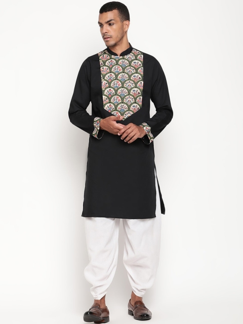 

Zotw Men Black Cotton Kurta