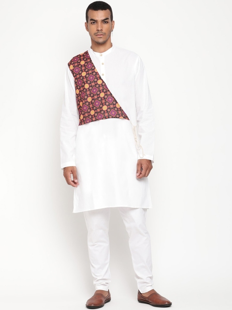 

Zotw Men White Cotton Kurta