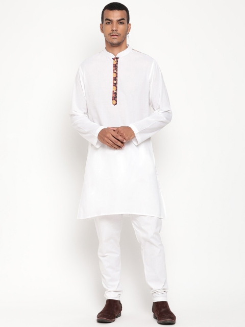 

Zotw Men White Cotton Kurta