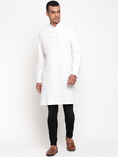 

Zotw Men White Cotton Kurta