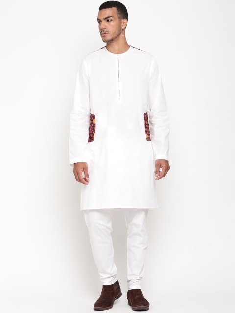 

Zotw Men White Cotton Kurta