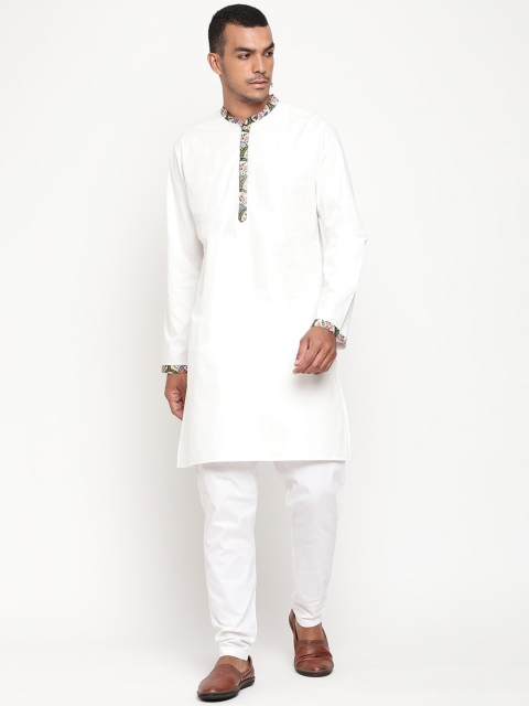 

Zotw Men White Cotton Kurta