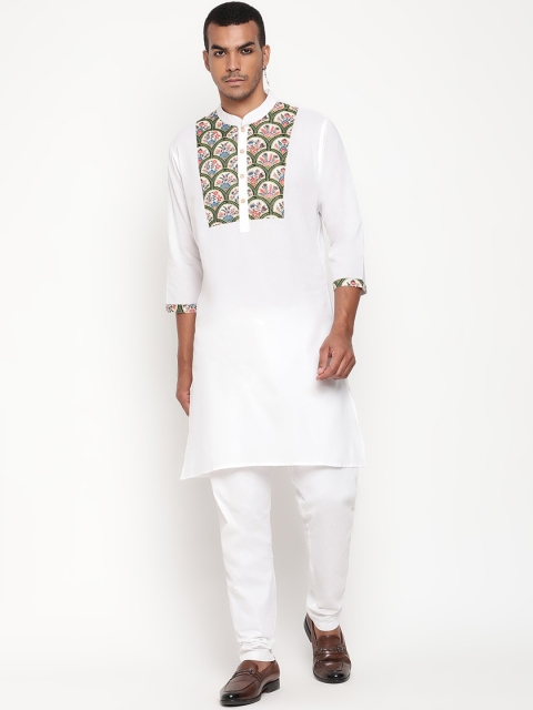 

Zotw Men White Cotton Kurta