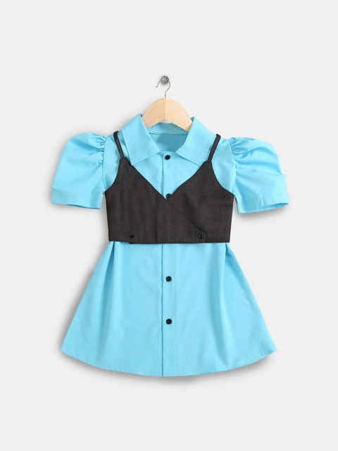 

Hopscotch Girls Blue & Black Coat with Skirt