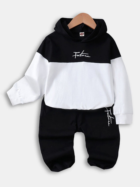 

Hopscotch Boys Black & White Printed Top with Trousers