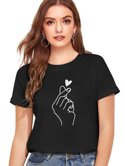 

FAVRIZ Women Black Printed Top