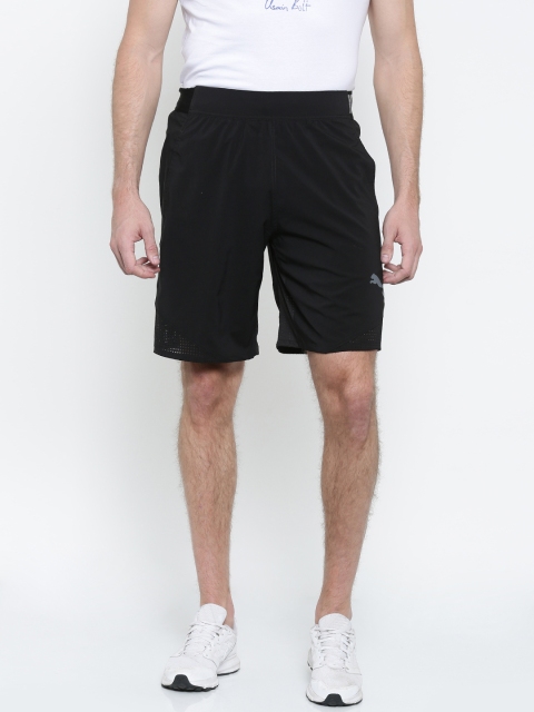 

Puma Men Black Solid Regular Fit Sports Shorts