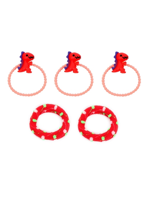 

lil' star Girls Red & Blue Set of 5 Ponytail Holders