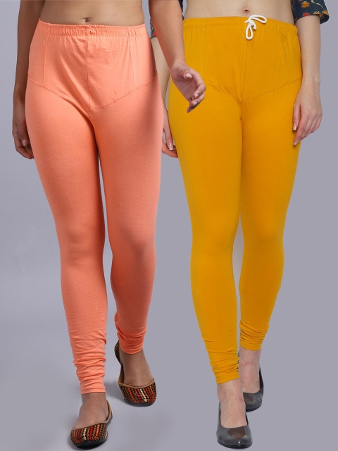 

GRACIT Women Peach Leggings