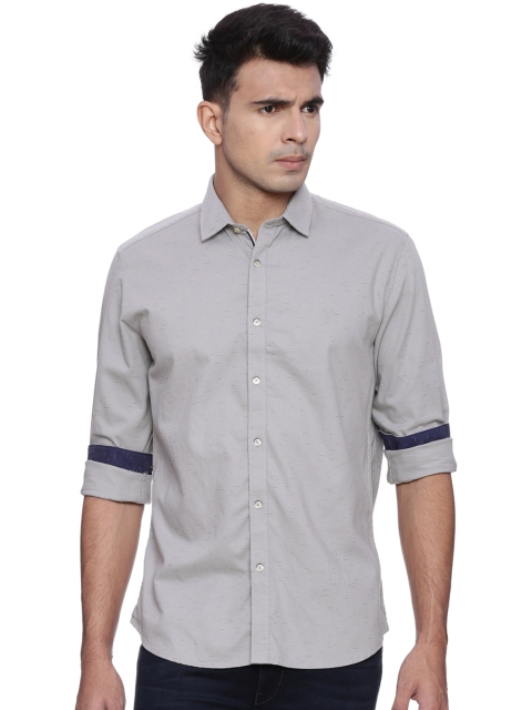 

Van Heusen Sport Men Grey Slim Fit Solid Casual Shirt