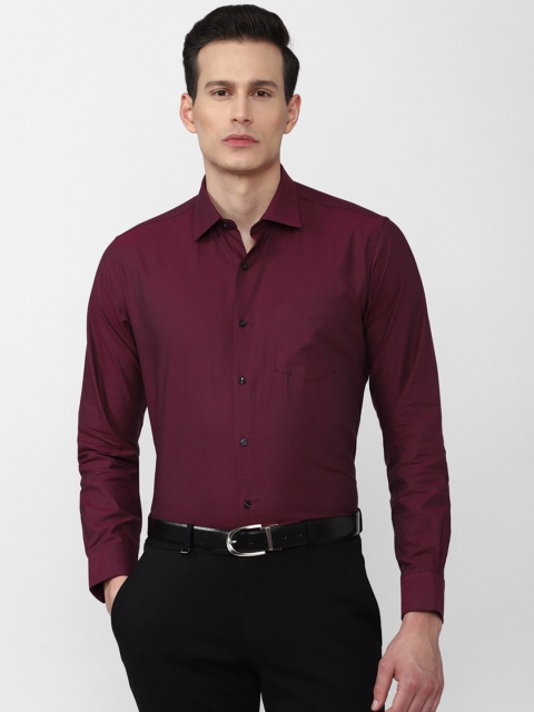 

Van Heusen Men Maroon Formal Cotton Shirt