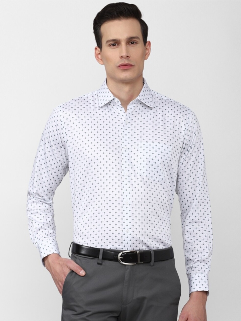

Van Heusen Men White Printed Formal Shirt