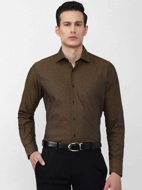 

Van Heusen Men Brown Cotton Formal Shirt