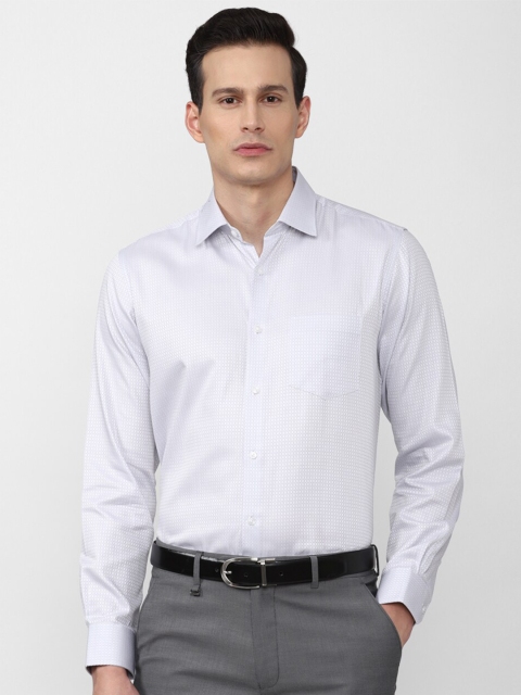 

Van Heusen Men Grey Micro Checks Formal Shirt