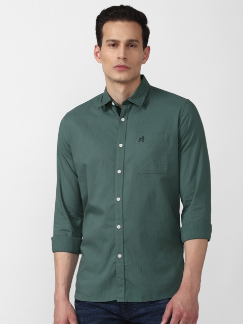 

Van Heusen ACADEMY Men Green Slim Fit Casual Shirt