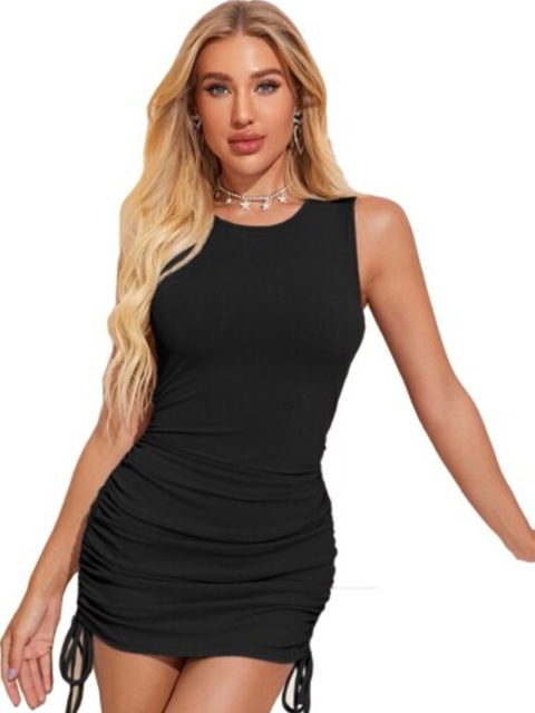 

LONDON BELLY Women Black Solid Bodycon Mini Dress