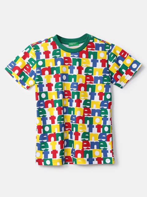 

United Colors of Benetton Boys Multicoloured Printed T-shirt, Multi