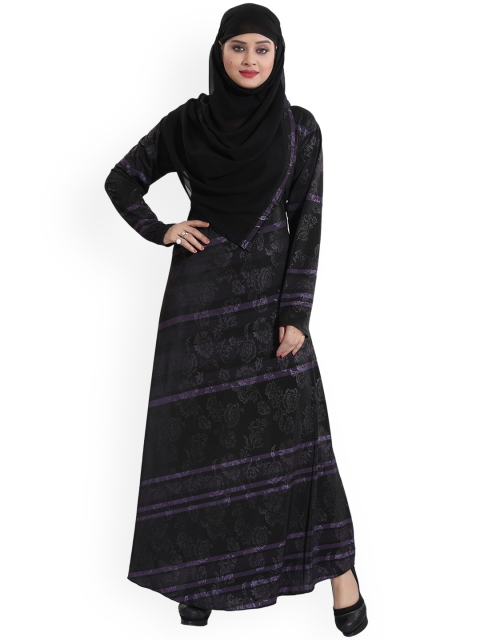 

TUCUTE Women Black Solid Abaya Burqa With Hijab
