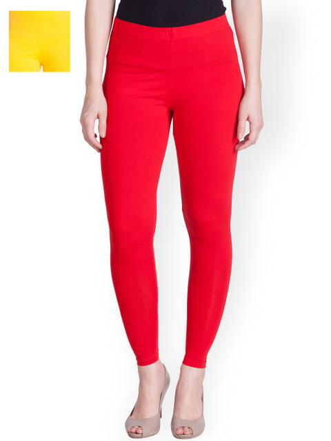 

LYRA Pack of 2 Ankle-Length Leggings, Red