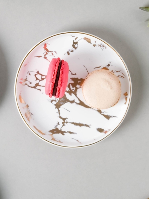 

Nestasia White & Brown Marble Printed Ceramic Glossy Dessert Plate