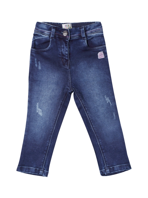 

Tiny Girl Girls Blue Low Distress Light Fade Jeans