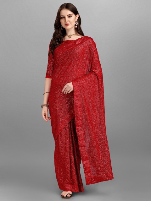 

Fashion Basket Women Red Embroidered Saree Blouse