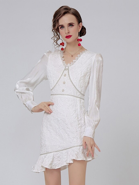 

JC Collection Women White Mini Dress