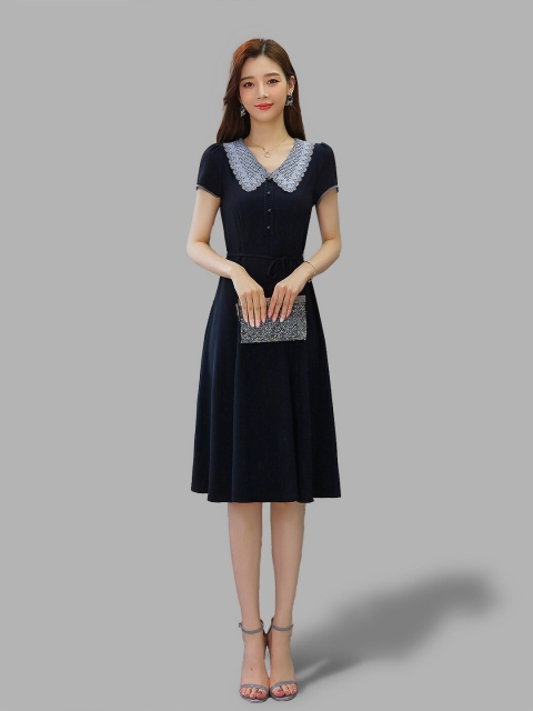 

JC Collection Navy Blue Dress