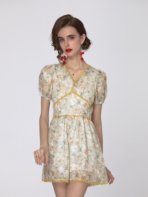 

JC Collection Off white Floral Mini Dress