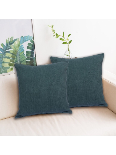 

INDHOME LIFE Blue Set of 2 Square Cushion Covers