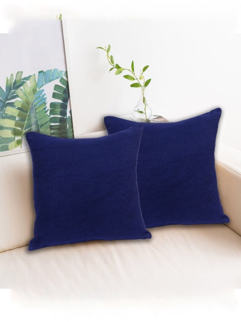 

INDHOME LIFE Blue Set of 2 Square Cushion Covers
